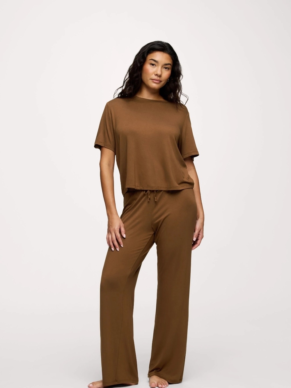 nuuds Chocolate Large Two-Piece Lounge Pajama Set
